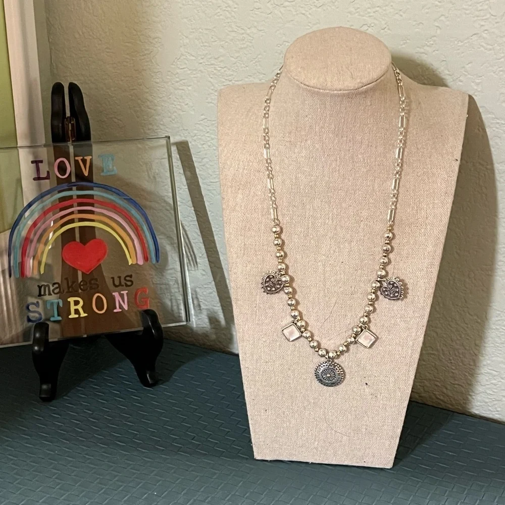 Lucky Brand Silver Charm Necklace  # Lucky 7